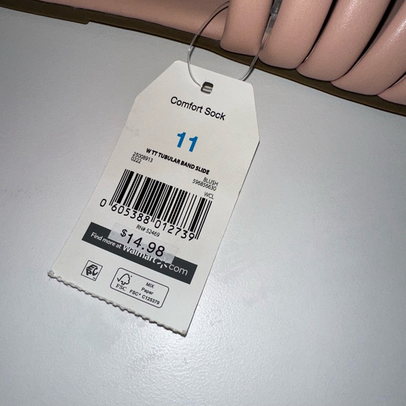 Time and Tru Women’s Light Pink Blush Slides Sandals Size 11 Slides - Picture 5 of 8